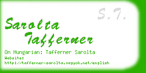 sarolta tafferner business card